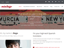Tablet Screenshot of minibego.com